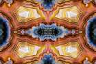 Laguna agate kaleidoscope repeating mirror-effect pattern. Abstract Art Print